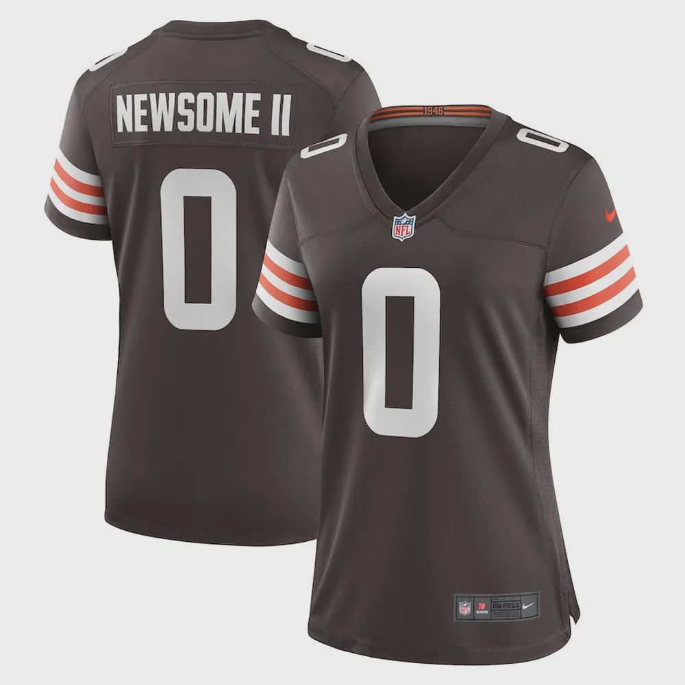 Greg Newsome II 0 Cleveland Browns Women’s Team Game Jersey – Brown