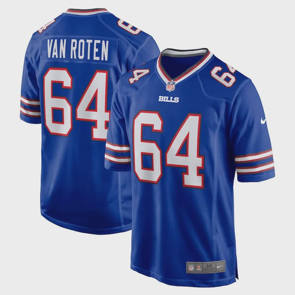 Greg Van Roten Buffalo Bills Player Game Jersey – Royal