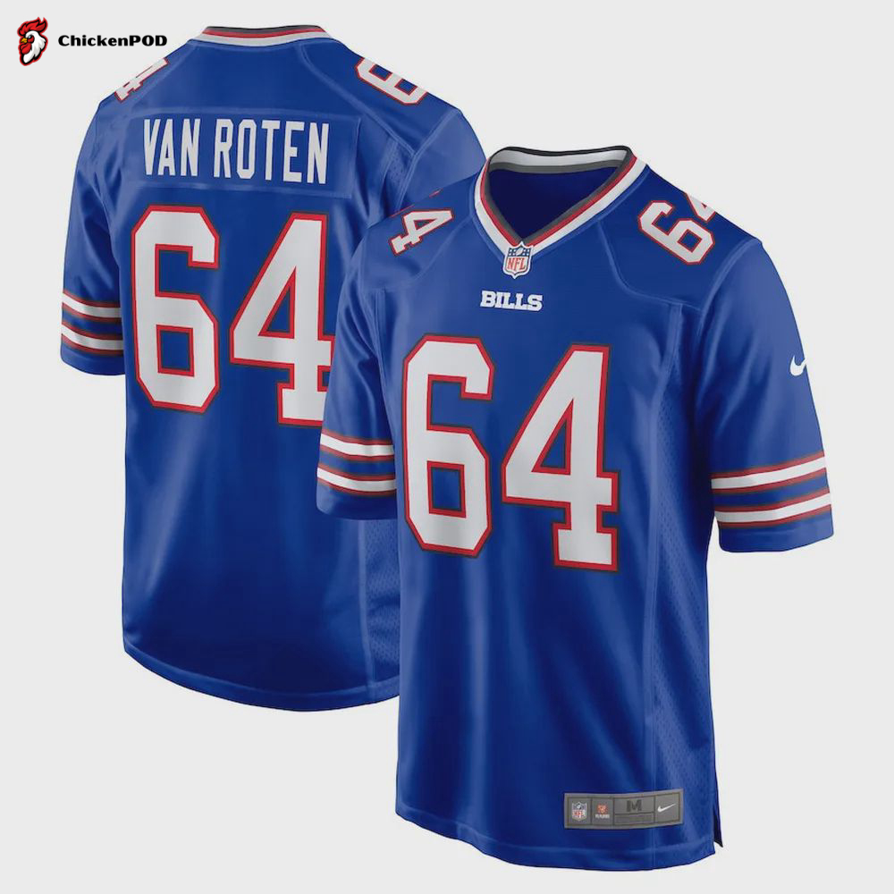 Greg Van Roten Buffalo Bills Player Game Jersey – Royal