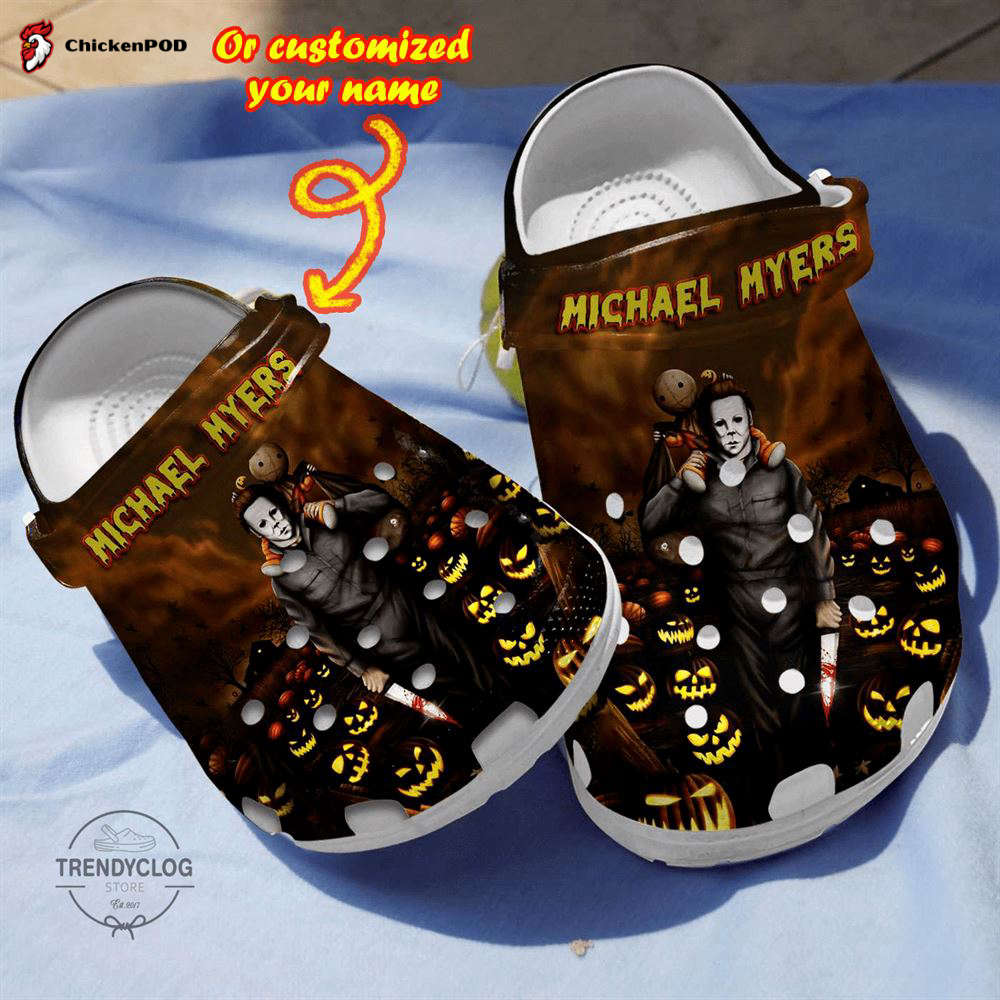 Halloween Crocs-Slippers – Personalized TB Buccaneers Horror Movie Clog Shoes