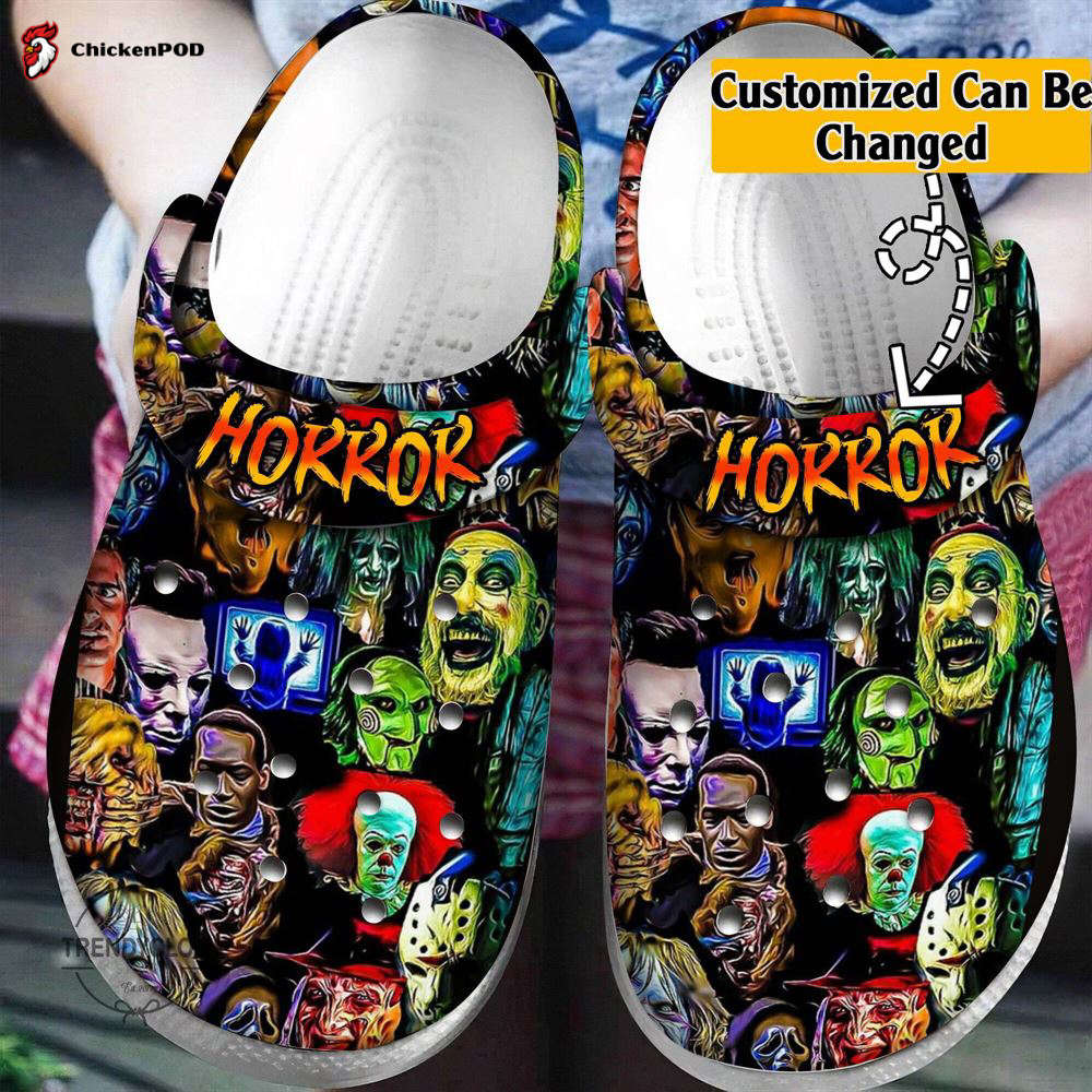 Halloween Crocs-Slippers – Personalized Horror Characters Pumpkin Night Clog Shoes