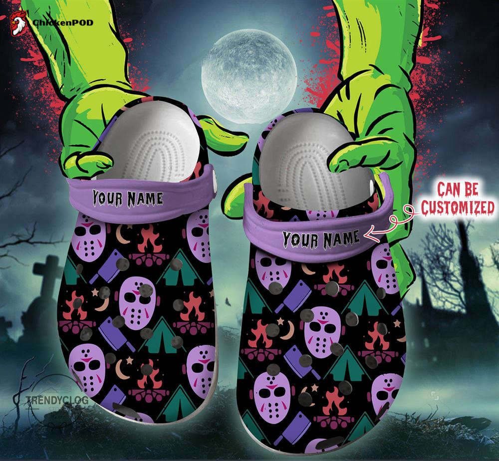 Halloween Crocs-Slippers – Personalized Horror Friends Scary Faces Clog Shoes