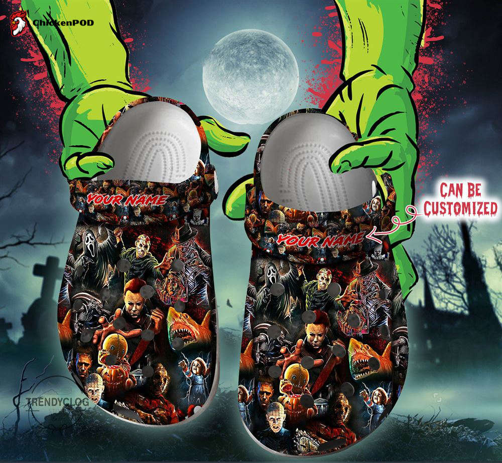 Halloween Crocs-Slippers – Personalized BBills Horror Movie Clog Shoes