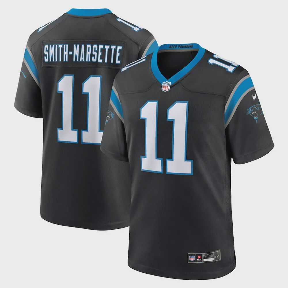 Ihmir Smith-Marsette 11 Carolina Panthers Men’s Team Game Jersey – Black