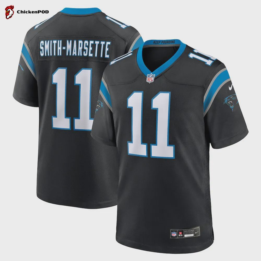 Ihmir Smith-Marsette 11 Carolina Panthers Men’s Team Game Jersey – Black