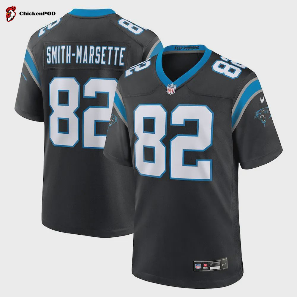 Ihmir Smith-Marsette 82 Carolina Panthers Men’s Team Game Jersey – Black