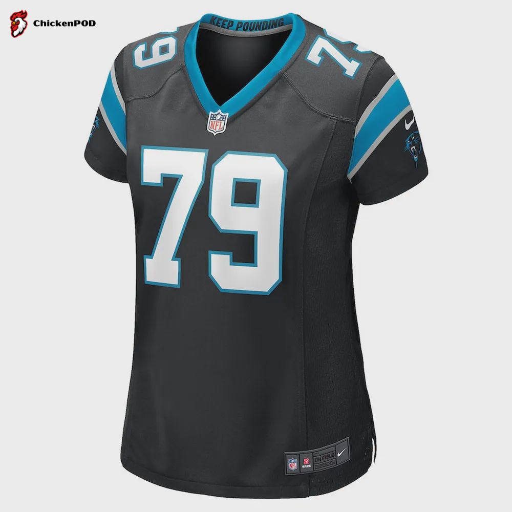 Ikem Ekwonu 79 Carolina Panthers Men’s Game Jersey – Black