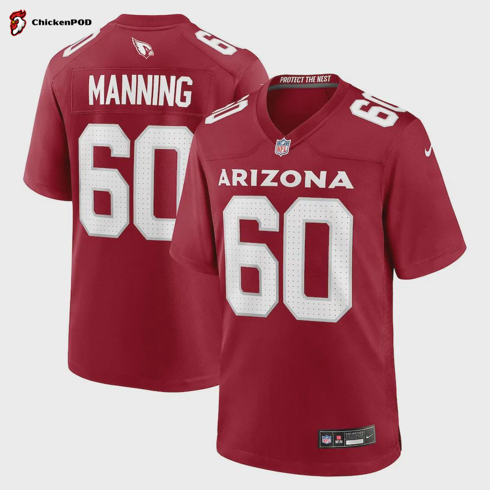 Ilm Manning 60 Arizona Cardinals Men Team Game Jersey – Cardinal