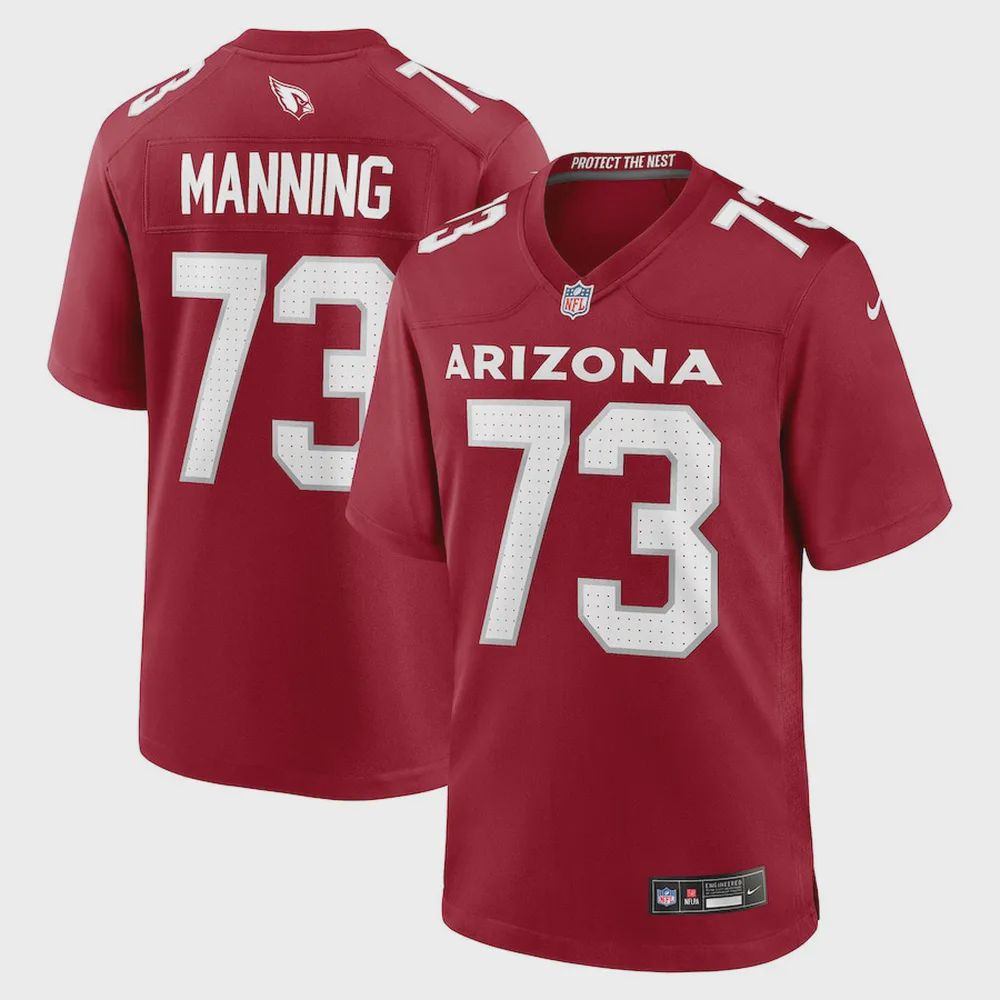 Ilm Manning 73 Arizona Cardinals Men Team Game Jersey – Cardinal