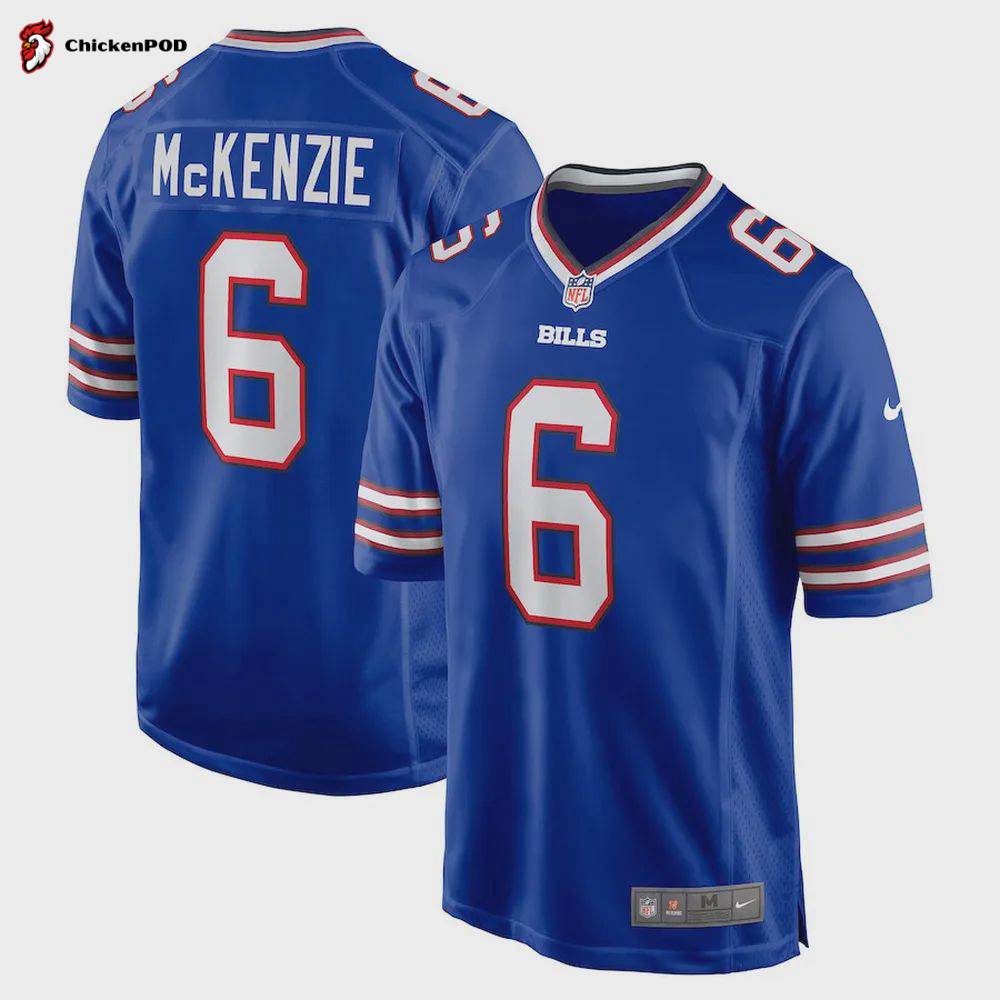 Isaiah McKenzie 6 Buffalo Bills Game Jersey – Royal