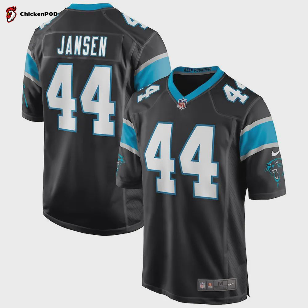 J. Jansen 44 Carolina Panthers Women’s Team Game Jersey – Black