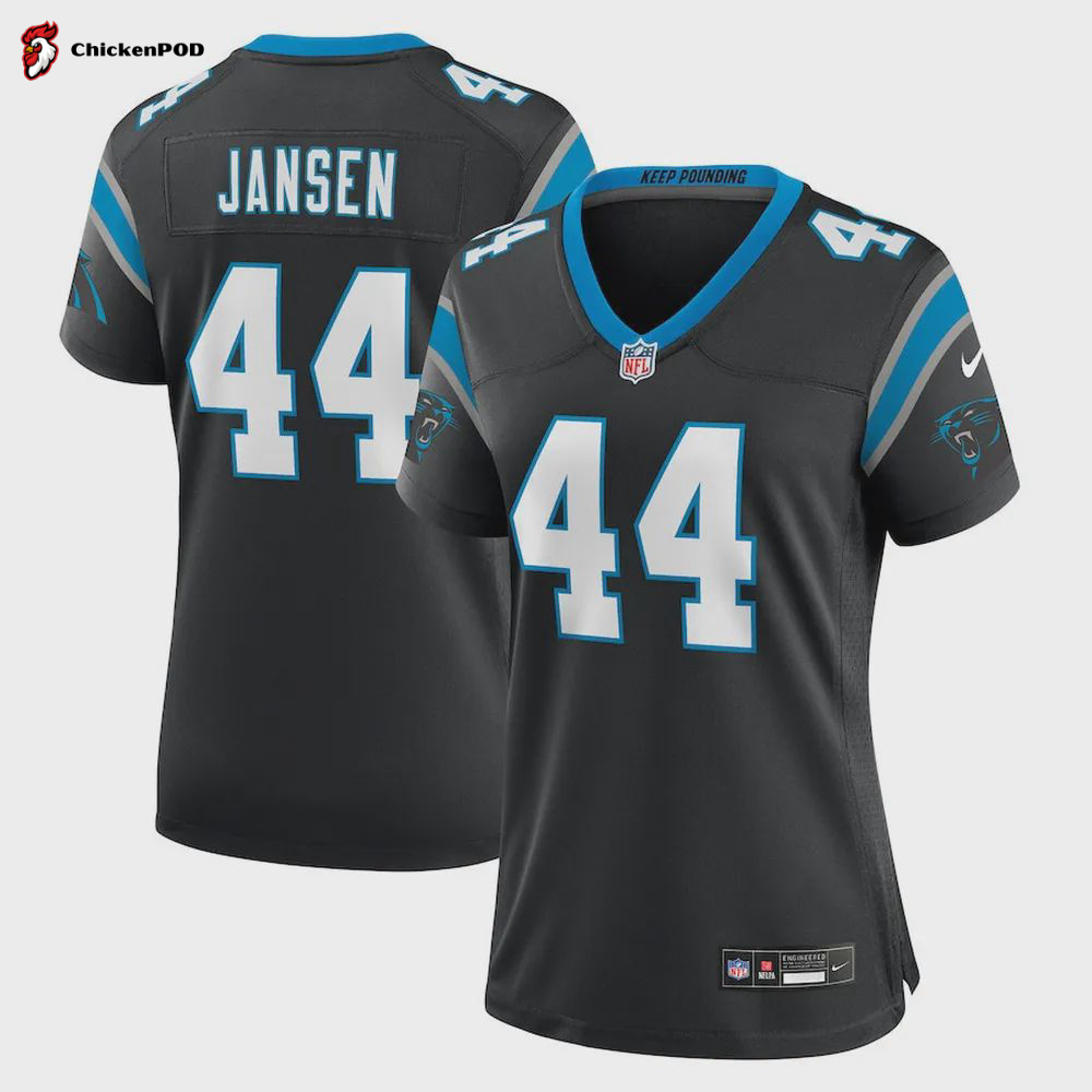 J. Jansen 44 Carolina Panthers Men’s Game Jersey – Black