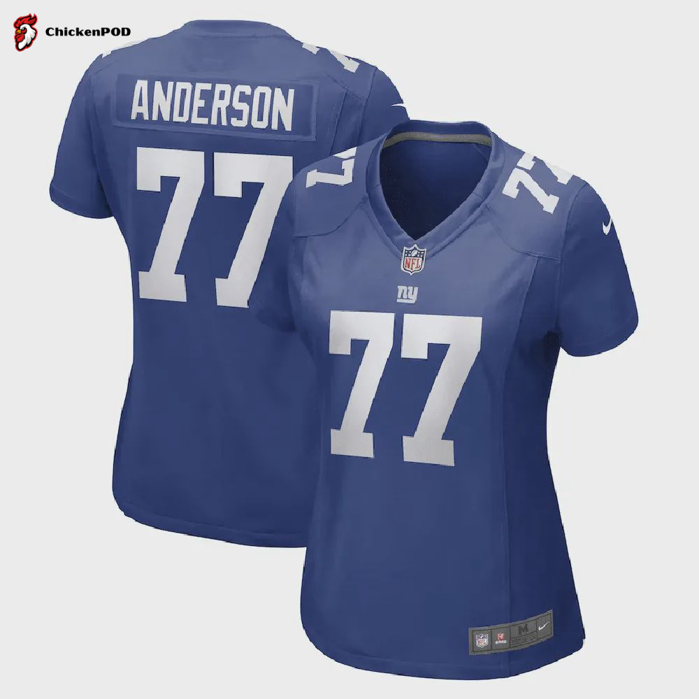 Jack Anderson New York Giants Women’s Game Player Jersey – Royal