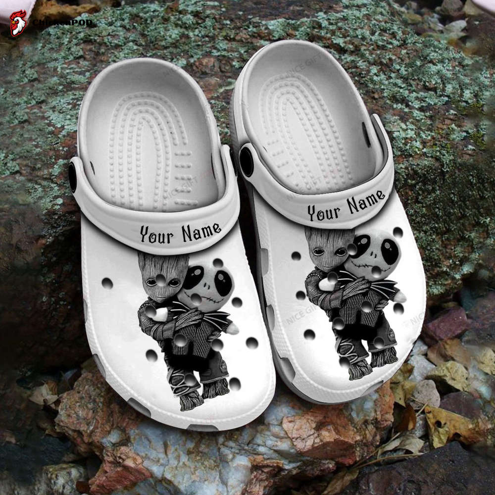 Jack Skellington Custom Name Crocs-Slippers Shoes CRS-S6H9