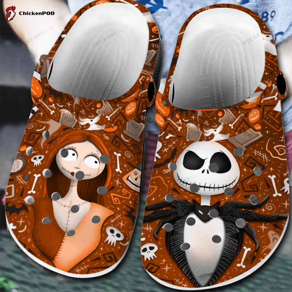 Jack Skellington And Sally Crocs-Slippers Shoes CRS-H7B9