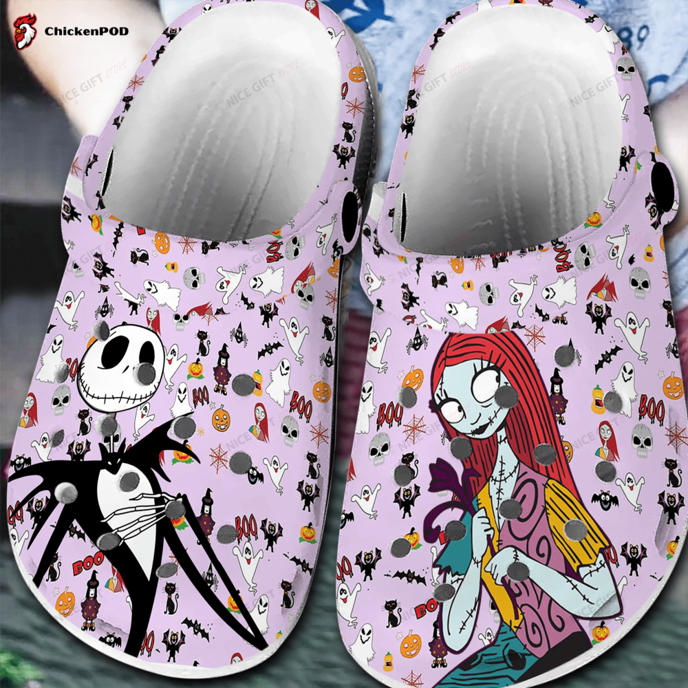 Jack Skellington & Sally Fleece Lined Crocs-Slippers Shoes FCS-G5W6