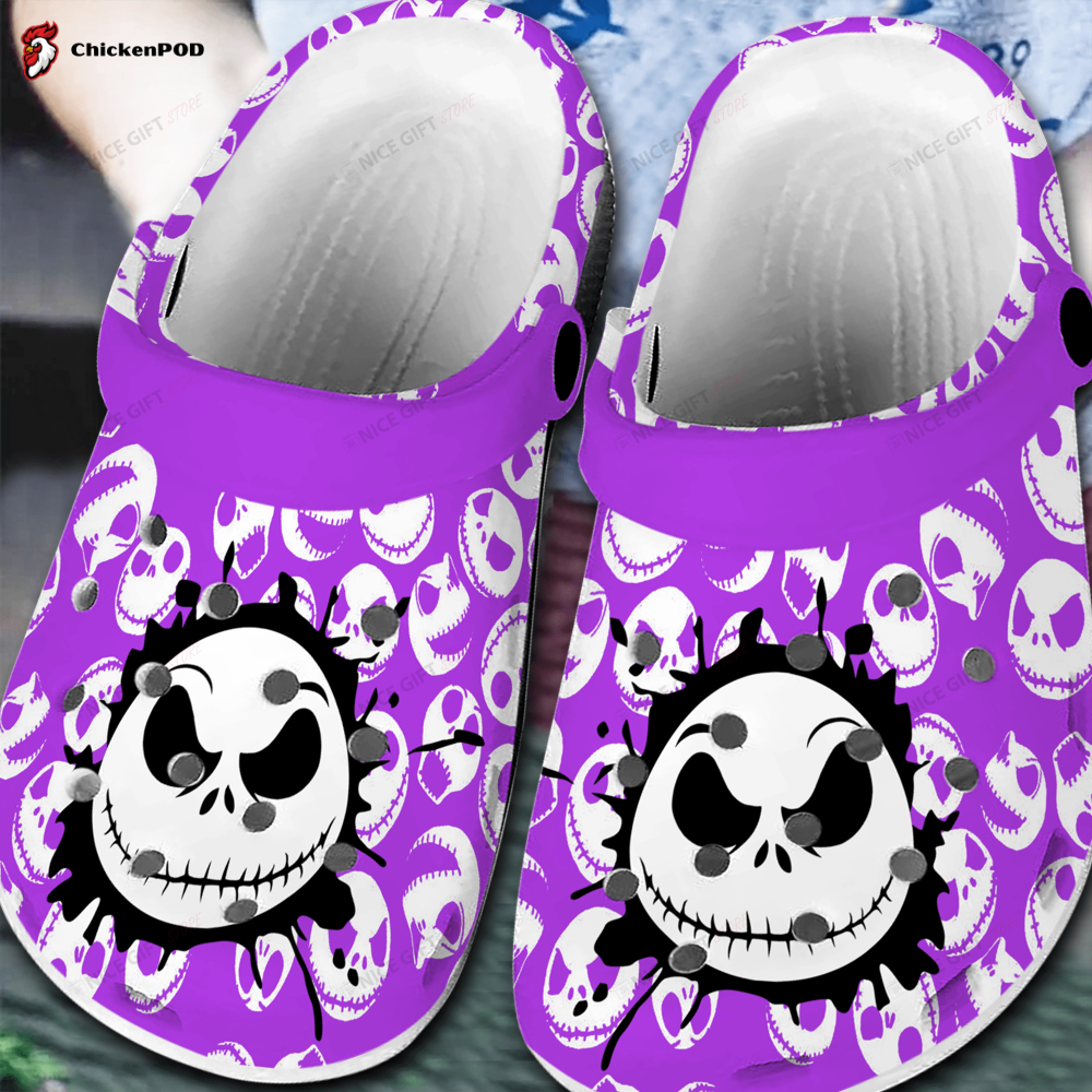 Jack Skellington Custom Name Kids Crocs-Slippers Shoes KCS-G8Z4