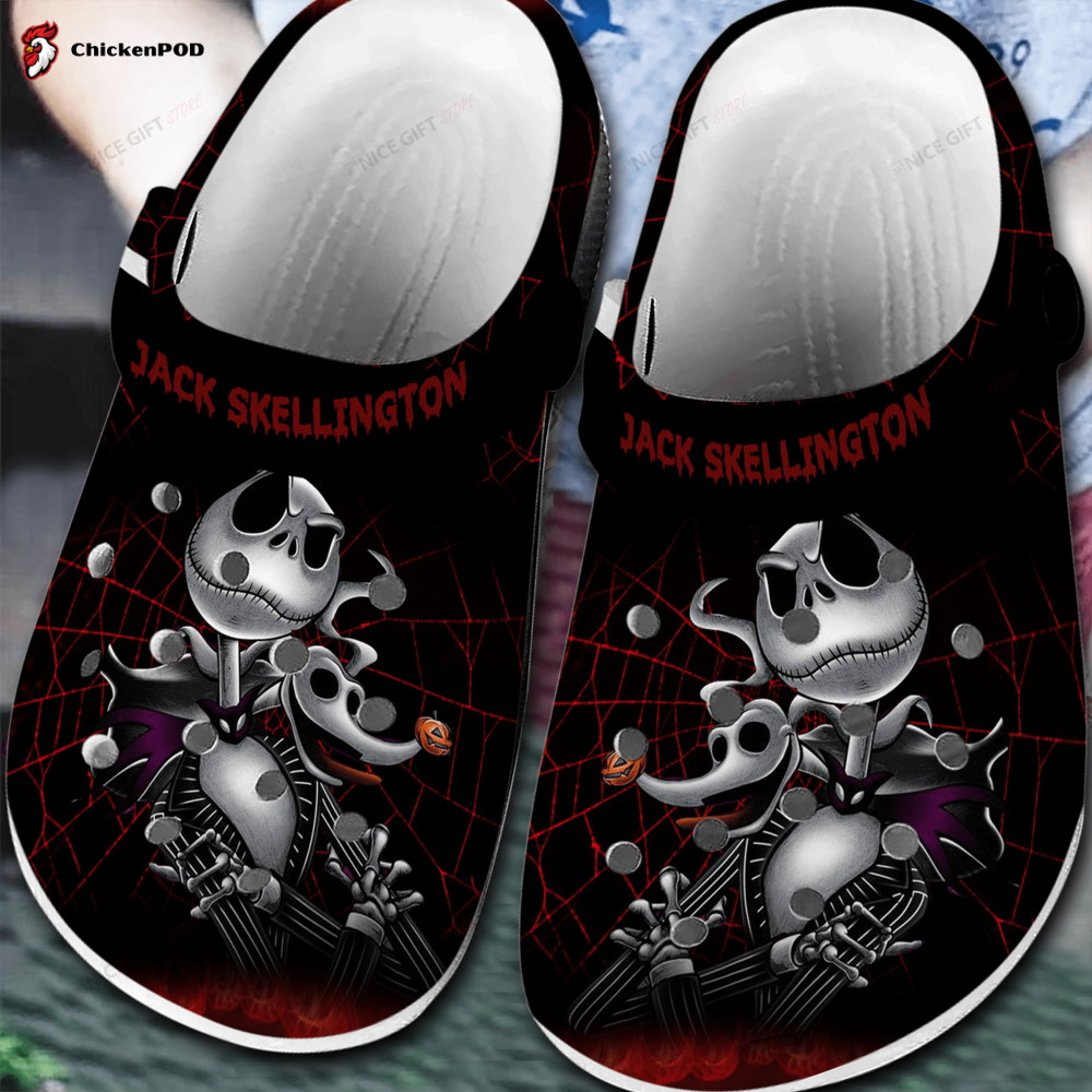 Jack Skellington & Sally Fleece Lined Crocs-Slippers Shoes FCS-O2Z4