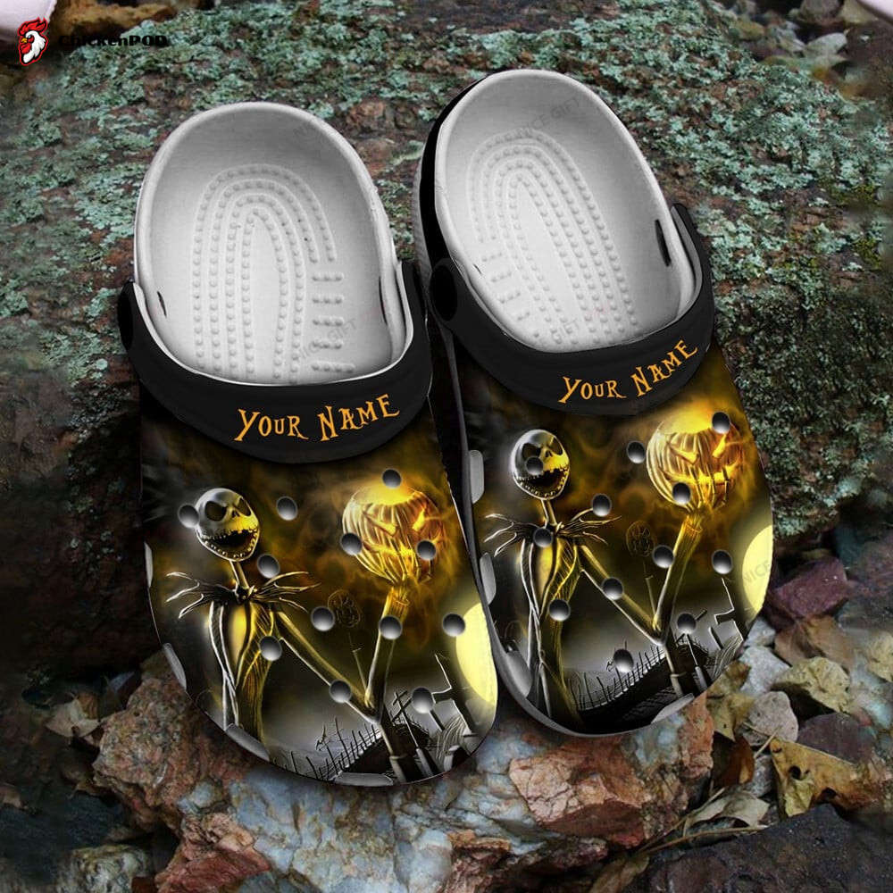 Jack Skellington And Groot Custom Name Crocs-Slippers Shoes CRS-D5V8