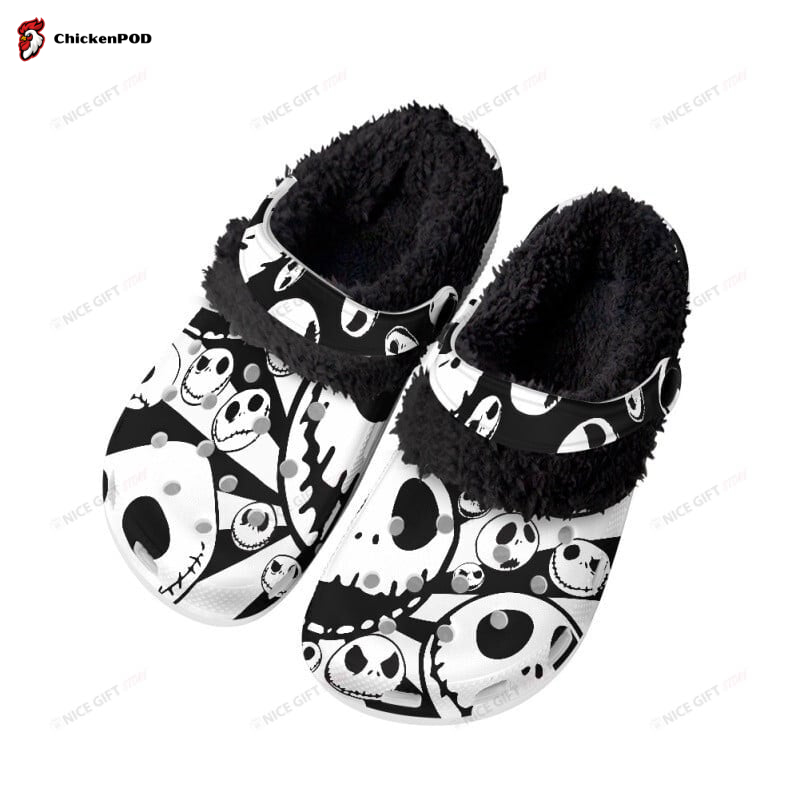 Jack Skellington Fleece Lined Crocs-Slippers Shoes FCS-O7Q5