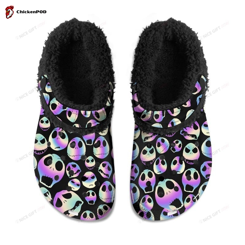 Jack Skellington Fleece Lined Crocs-Slippers Shoes FCS-O7N5