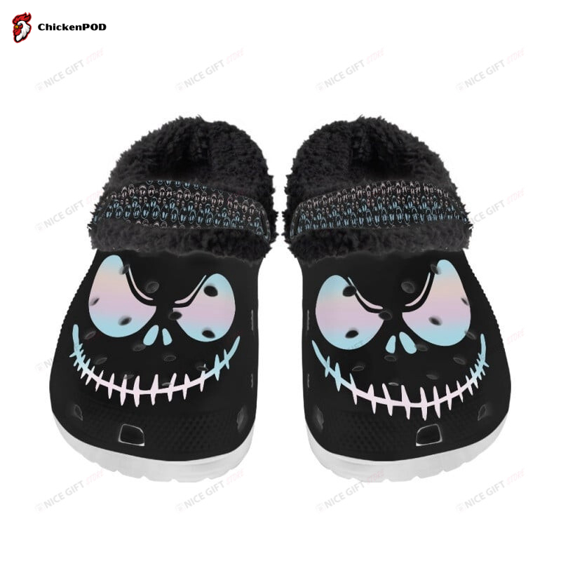 Jack Skellington & Sally Fleece Lined Crocs-Slippers Shoes FCS-G5W6