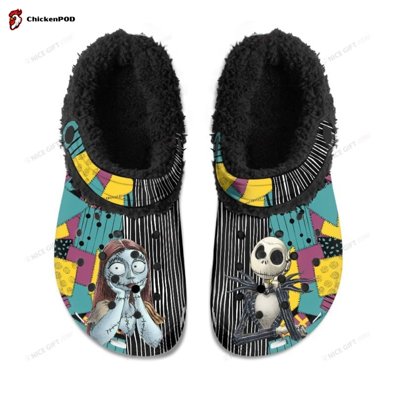 Jack Skellington Fleece Lined Crocs-Slippers Shoes FCS-S6R4