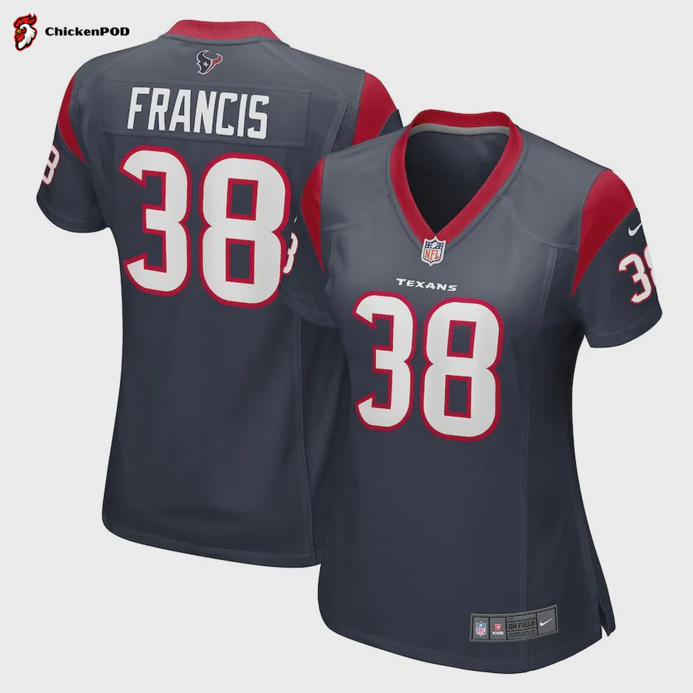 Jacobi Francis Houston Texans Women’s Game Player Jersey – Navy