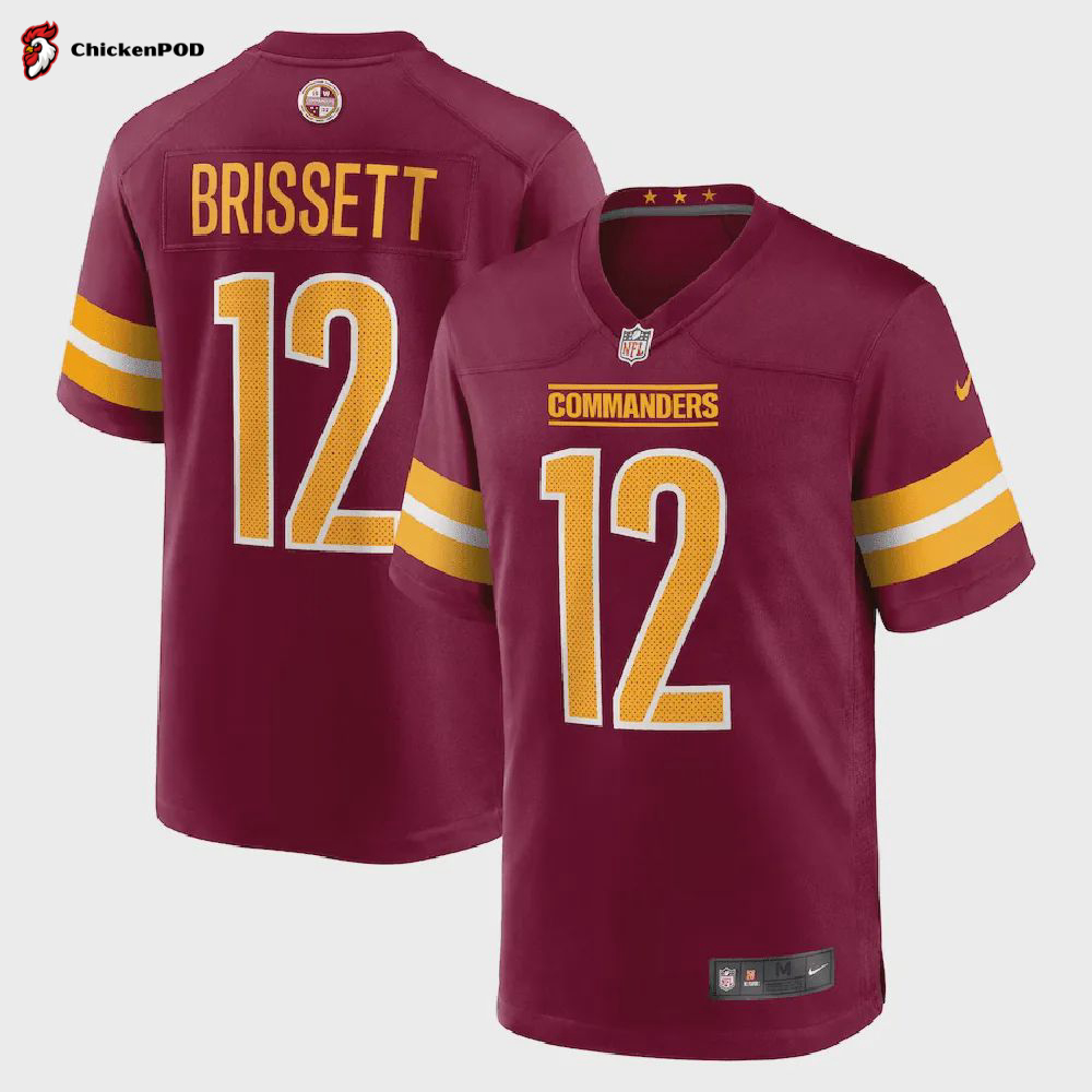 Jacoby Brissett 12 Washington Commanders Women Game Jersey – Burgundy