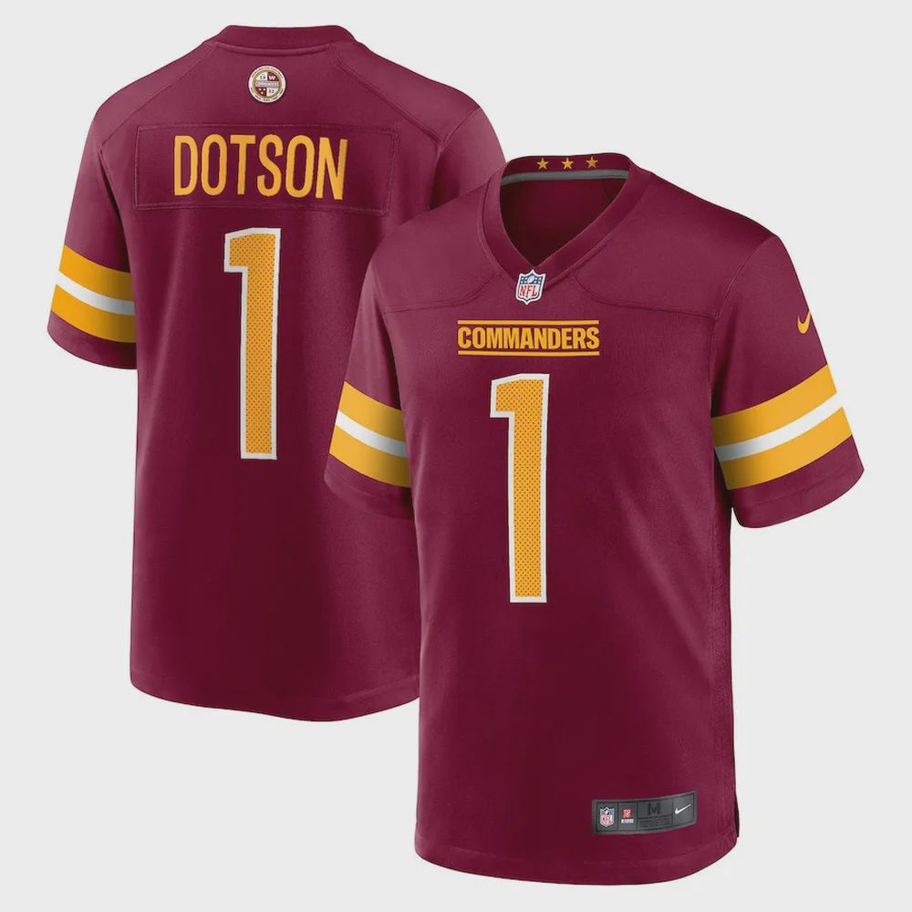 Jahan Dotson 1 Washington Commanders 2022 Draft First Round Pick Game Jersey In Burgundy