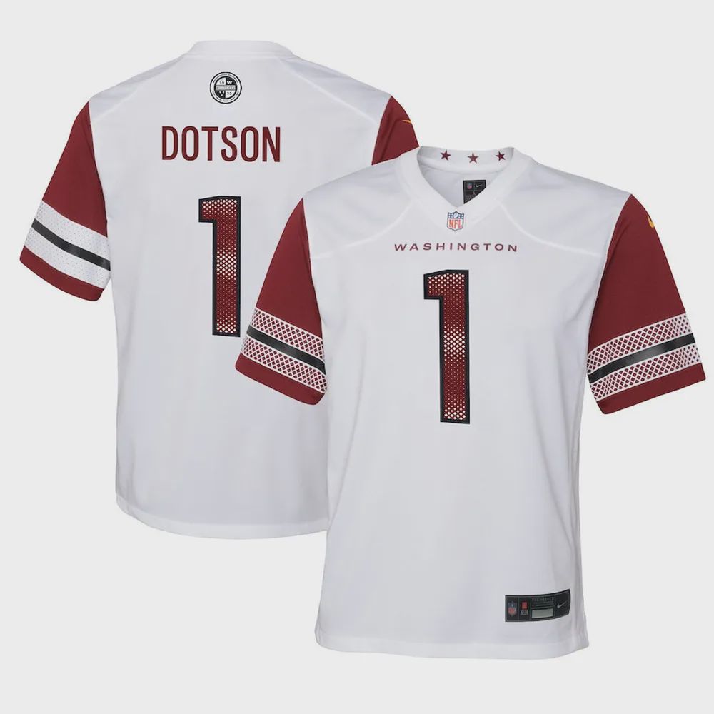 Jahan Dotson 1 Washington Commanders YOUTH Game Jersey – White