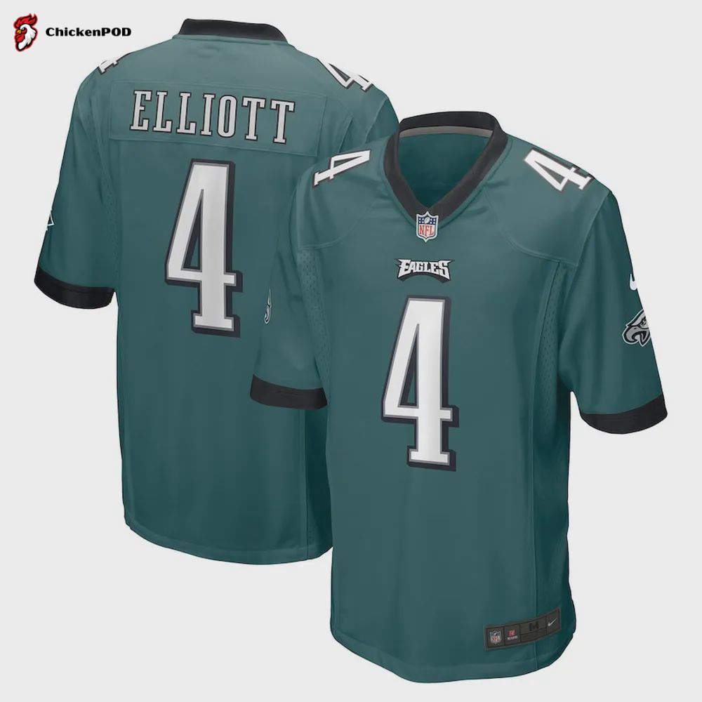 Jake Elliott 4 Philadelphia Eagles Game Jersey – Midnight Green