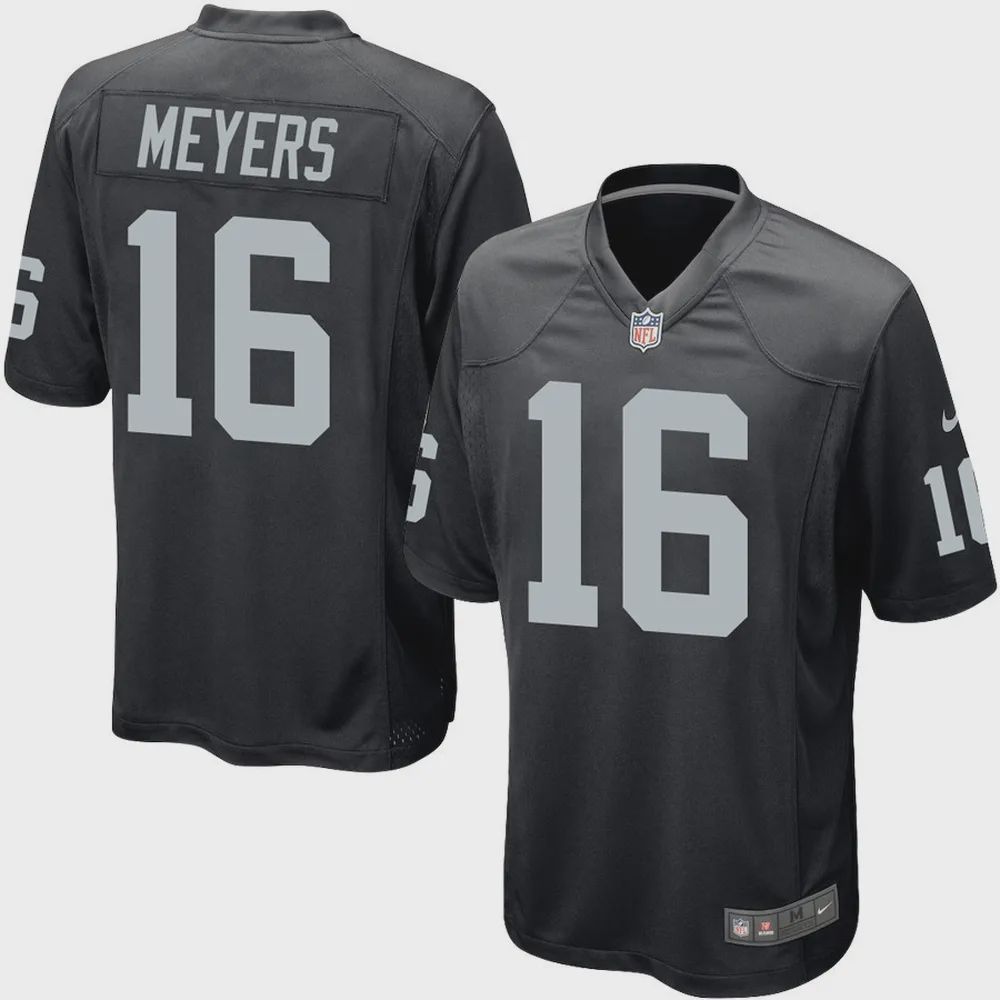 Jakobi Meyers 16 Las Vegas Raiders Men Game Jersey – Black