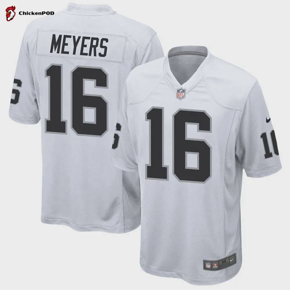 Jakobi Meyers 16 Las Vegas Raiders Men Game Jersey – White