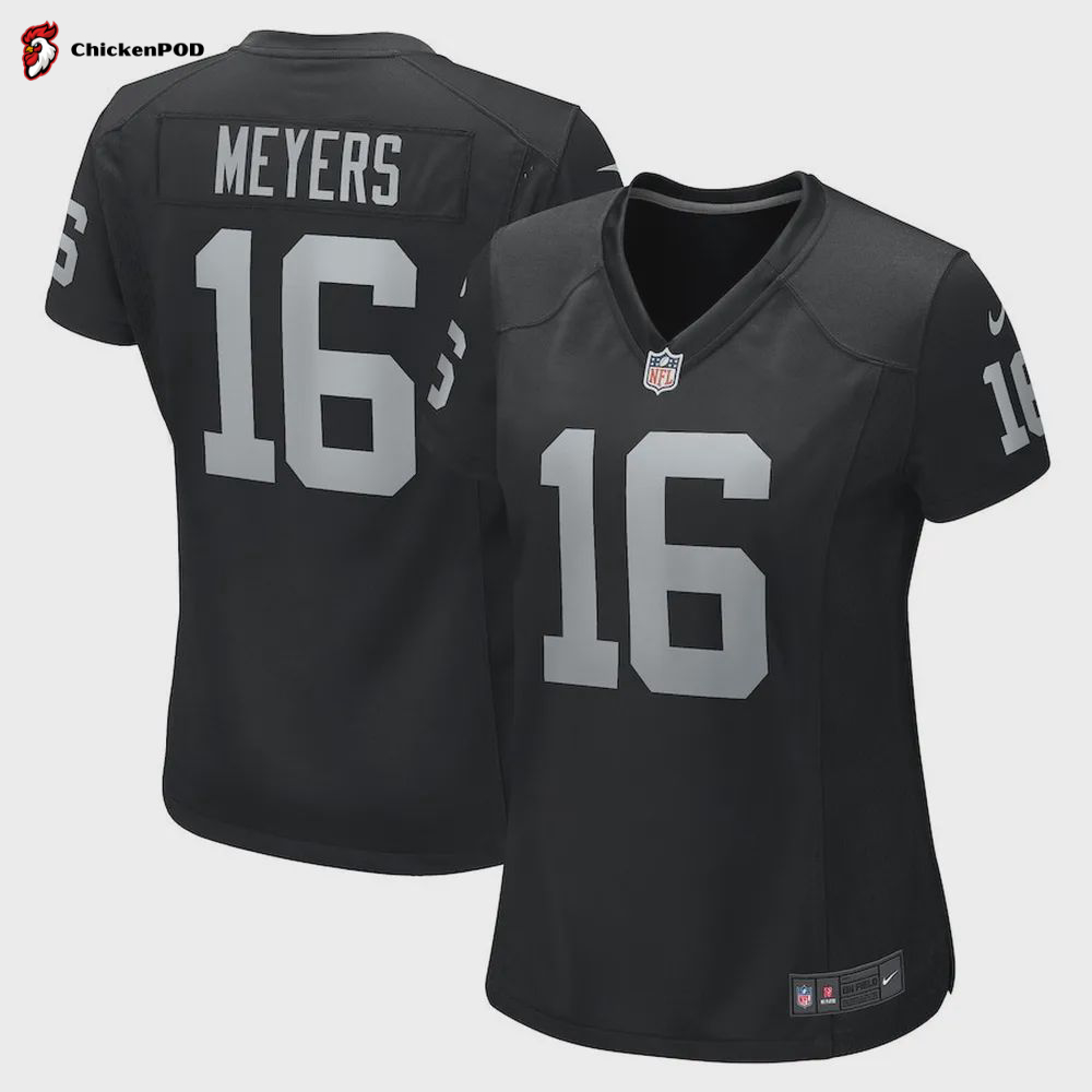 Jakobi Meyers 16 Las Vegas Raiders Drive to Victory Game Jersey – Men, Black