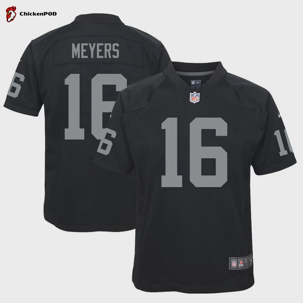 Jakobi Meyers 16 Las Vegas Raiders Drive to Victory Game Jersey – Men, Black