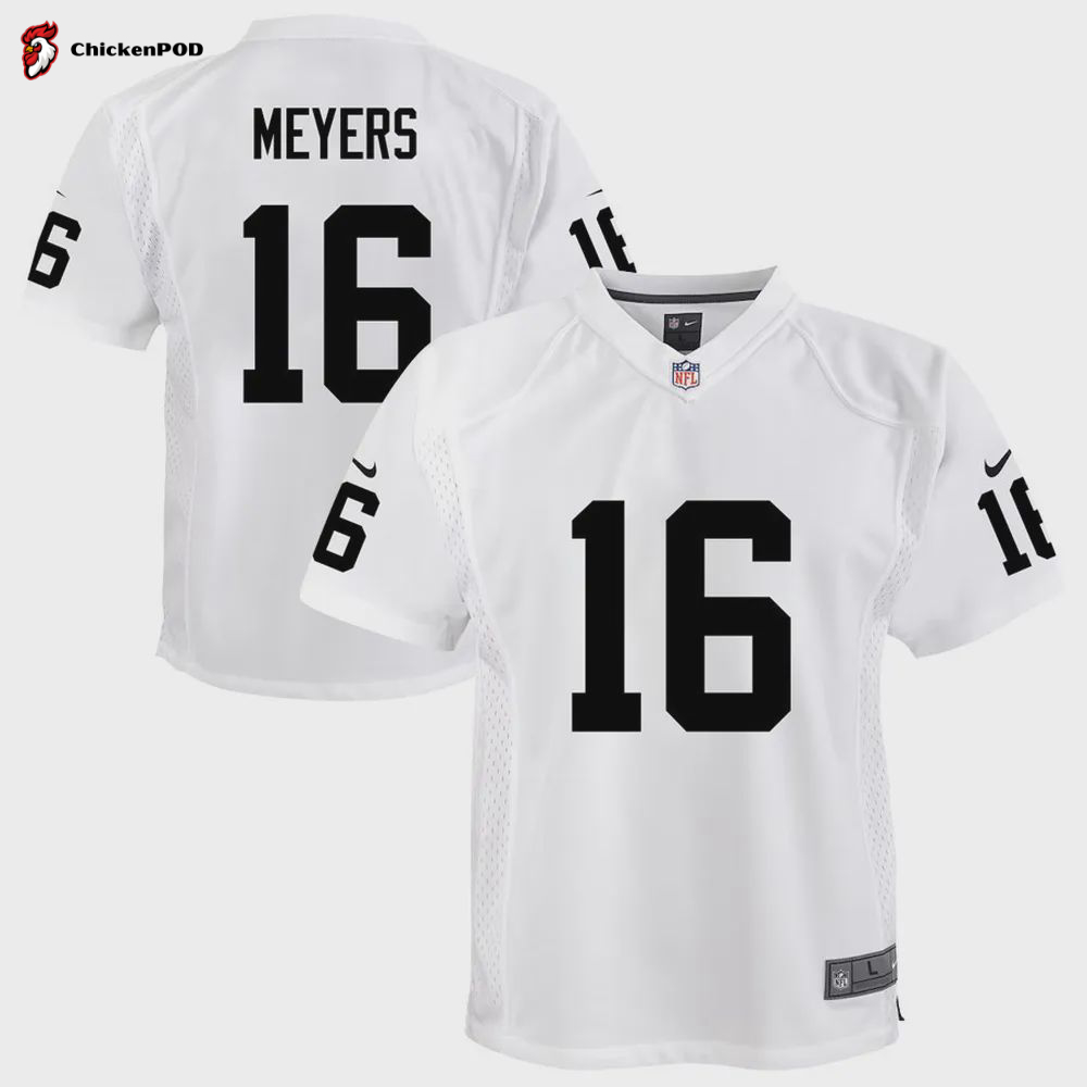 Jakobi Meyers 16 Las Vegas Raiders Men Game Jersey – White