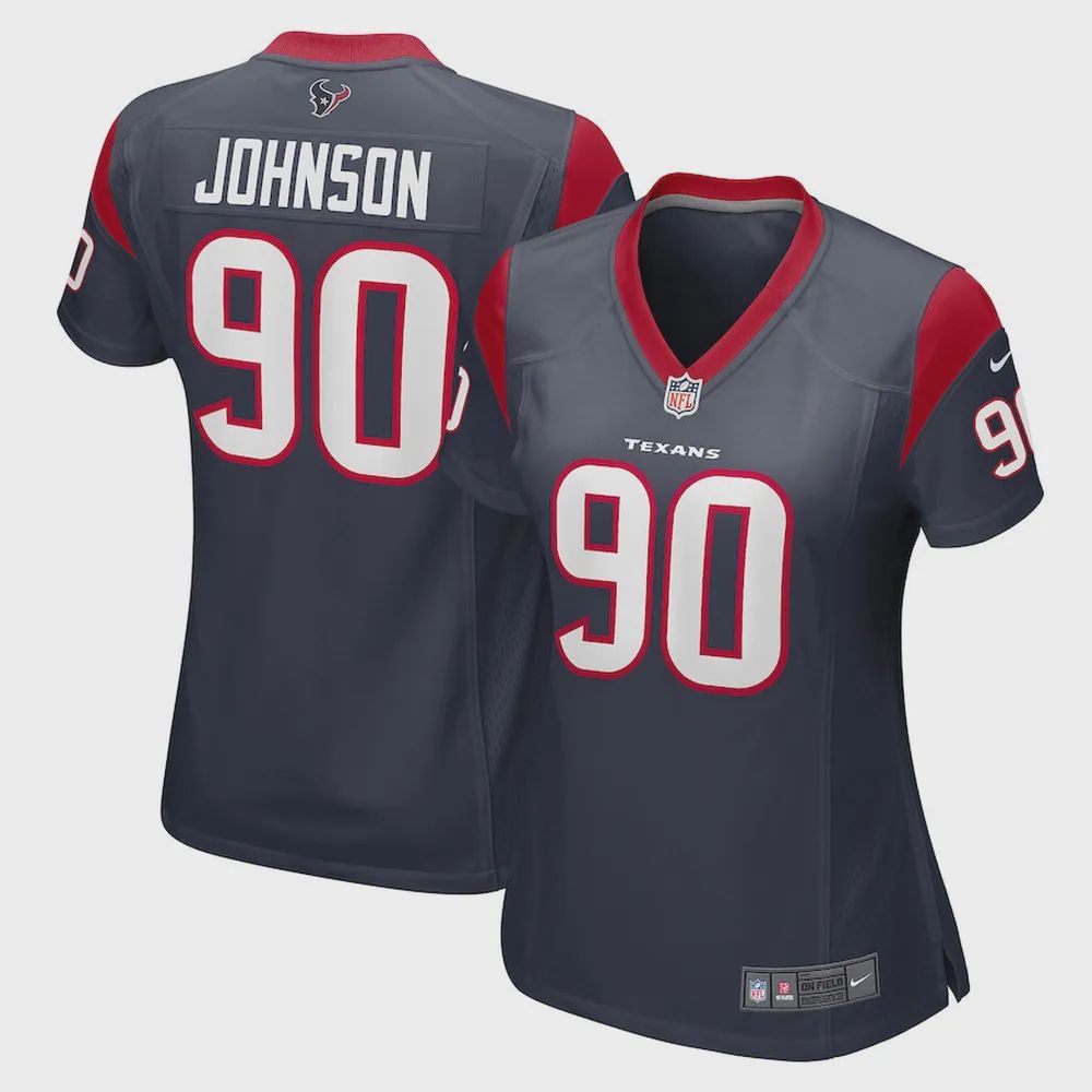 Jaleel Johnson Houston Texans Women’s Player Game Jersey – Navy