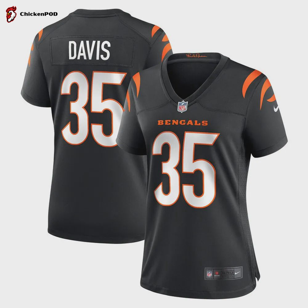 Jalen Davis Cincinnati Bengals Women’s Game Player Jersey – Black