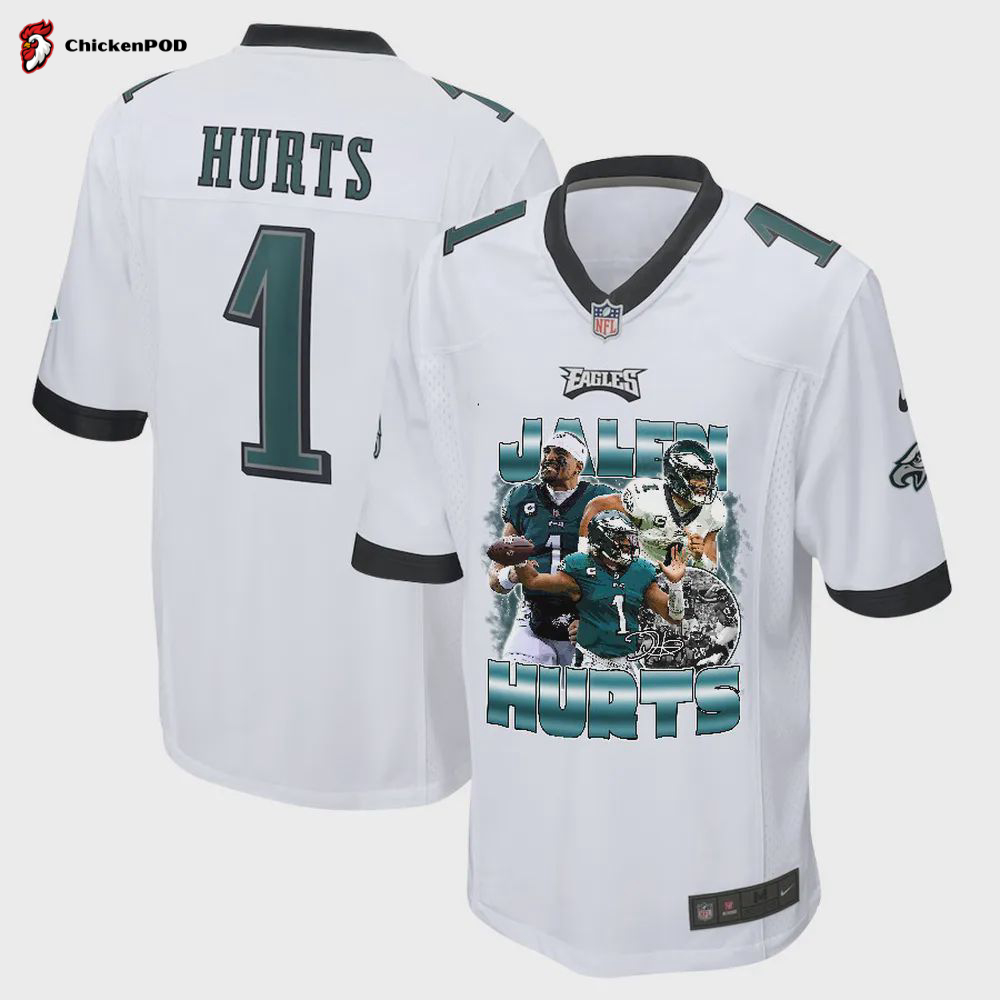 Jalen Hurts 1 Philadelphia Eagles Leadership Game Jersey – Men, Green