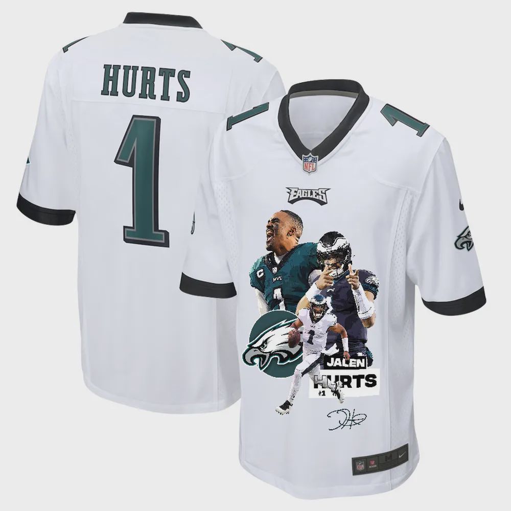 Jalen Hurts 1 Philadelphia Eagles Rising Star Game Jersey – Men, White