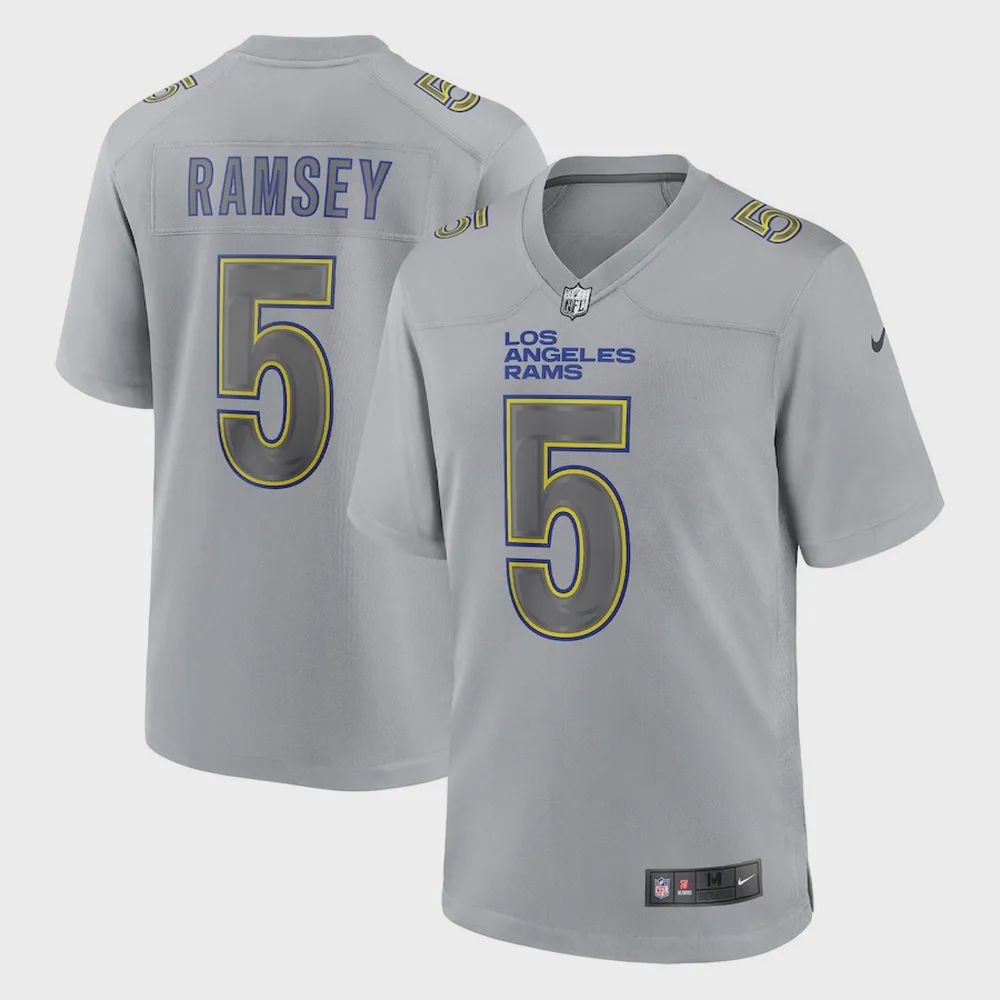 Jalen Ramsey 5 Los Angeles Rams Atmosphere Fashion Game Jersey – Gray