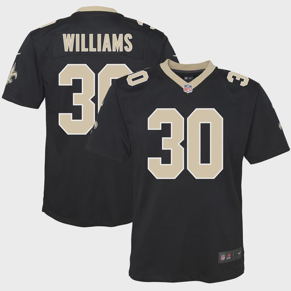 Jamaal Williams 30 New Orleans Saints Youth Game Jersey – Black