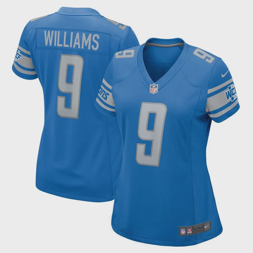 Jameson Williams 9 Detroit Lions Women’s Player Game Jersey – Blue