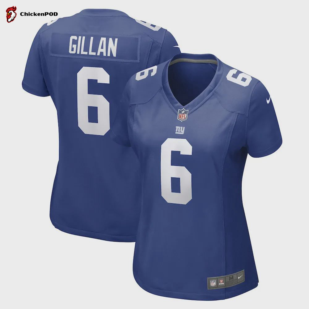 Jamie Gillan New York Giants Women’s Game Player Jersey – Royal