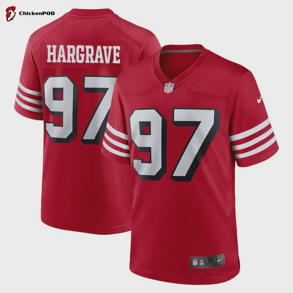 Javon Hargrave 97 San Francisco 49ers Women Game Jersey – Scarlet