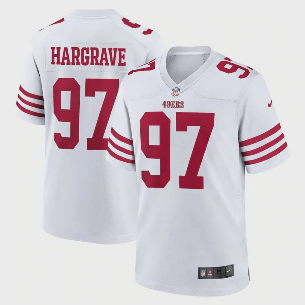 Javon Hargrave 97 San Francisco 49ers Men Game Jersey – White