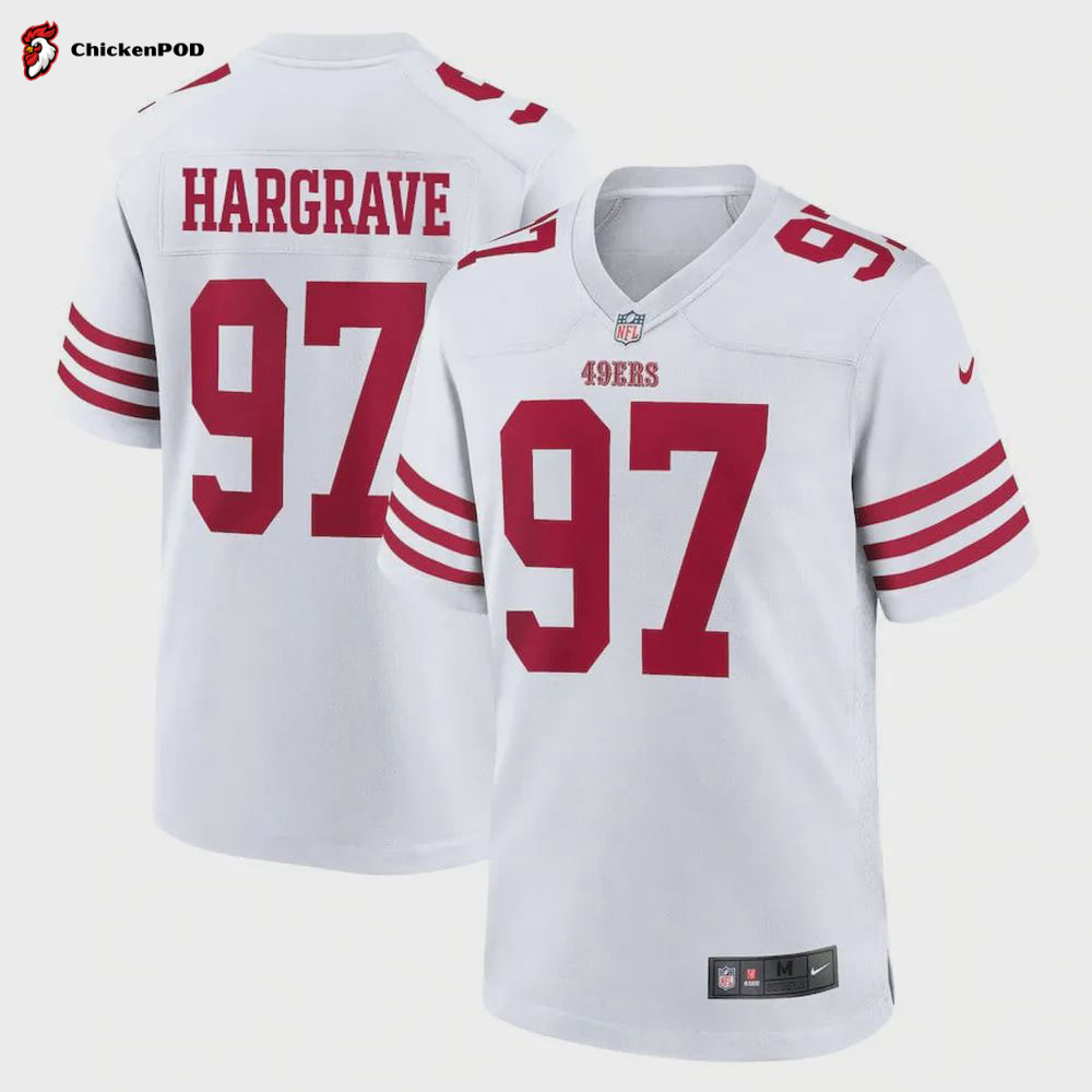 Javon Hargrave 97 San Francisco 49ers Men Game Jersey – White