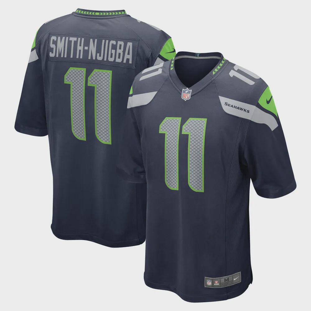 Jaxon Smith-Njigba 11 Seattle Seahawks 2023 NFL Draft Game Jersey – College Navy