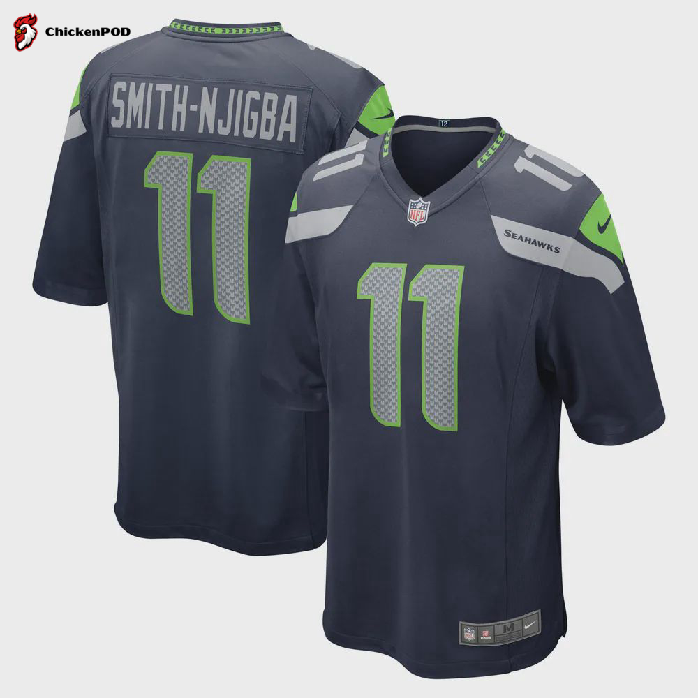 Jaxon Smith-Njigba 11 Seattle Seahawks 2023 NFL Draft Game Jersey – College Navy